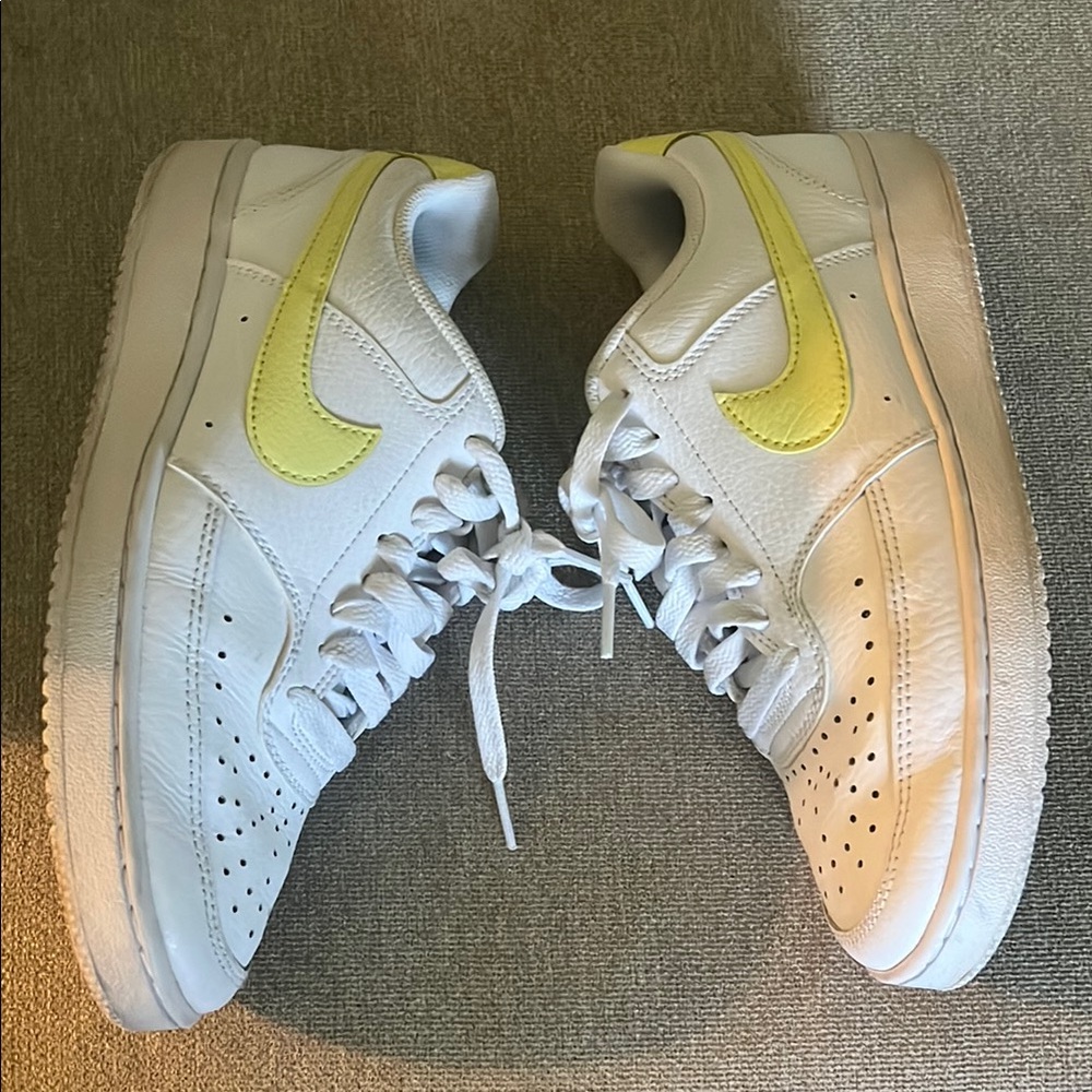 White and Yellow Sneakers